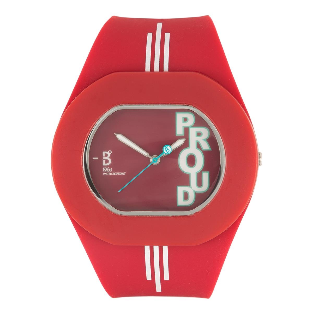 b360 手表中性石英手表模拟显示屏和硅胶表带 1050023